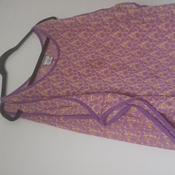 LAST CHANCE * Jaclyn Smith Sheer Top Medium gold and purple - Picture 4 of 7
